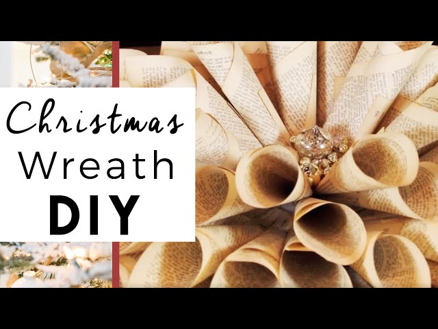 Old Book Pages Christmas Wreath | Christmas Decorating