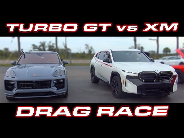 800 HP BMW XM Label Red vs Porsche Cayenne Turbo GT 1/4 Mile DRAG RACE