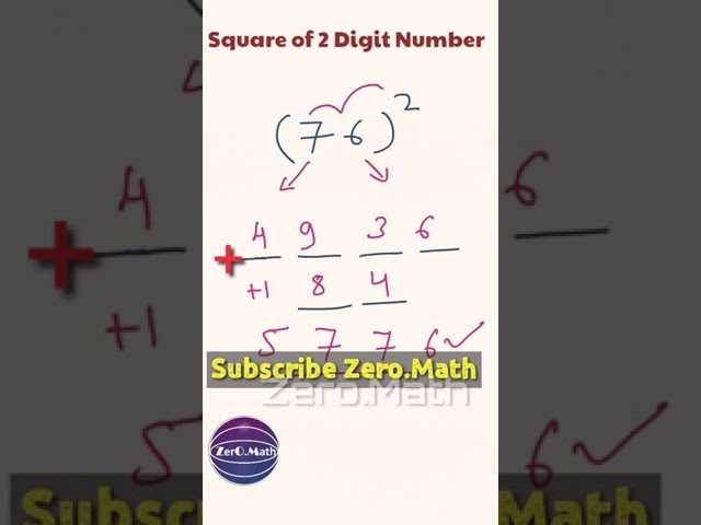 How to find square #shorts #math #youtubeshorts #square #zeromath