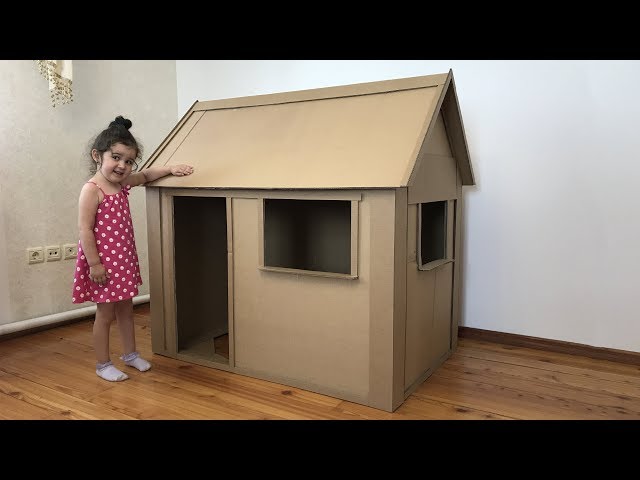 A kids house Out of Cardboard Box