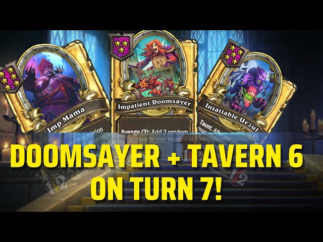 Doomsayer + Tavern 6 on Turn 7! | Hearthstone Battlegrounds Gameplay | Patch 21.2 | bofur_hs