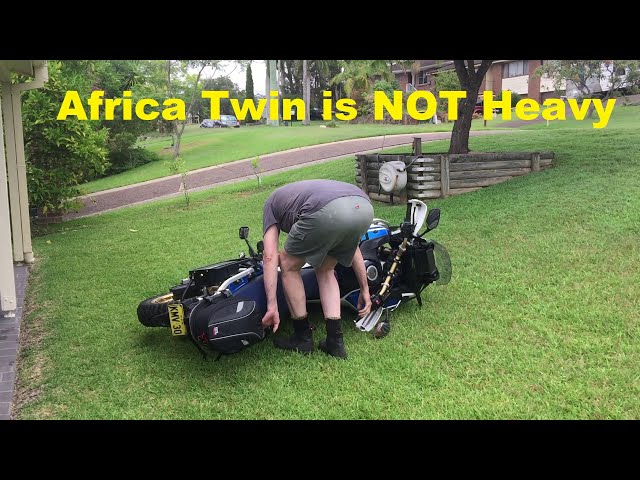 Africa Twin is NOT HEAVY - with a Ratchet Lift Tool