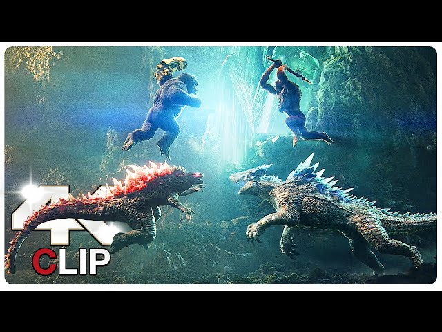 Skar King & Shimo Vs Godzilla & Kong - Fight Scene | GODZILLA X KONG THE NEW EMPIRE (2024)Movie CLIP