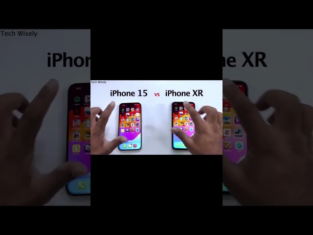 iPhone 15 vs iPhone XR Speed Test #shorts #apple #iphone #short #iphone15 #iphone14 #fyp #trending