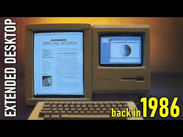 The Mac Plus had modern multi monitor support in 1986 and I got it working!