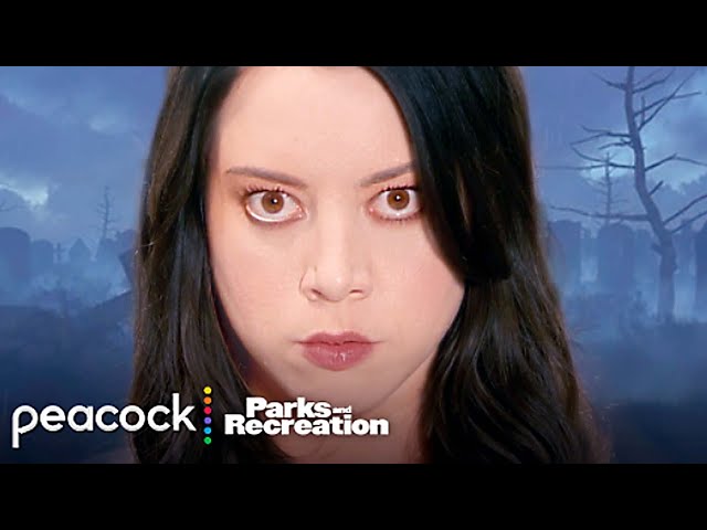 April being Wednesday Addams for 6 minutes straight | Parks and Recreation