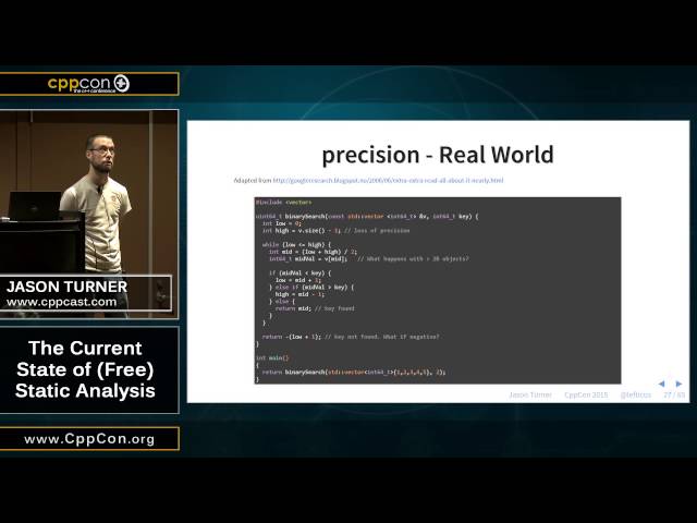 CppCon 2015: Jason Turner “The Current State of (free) Static Analysis"