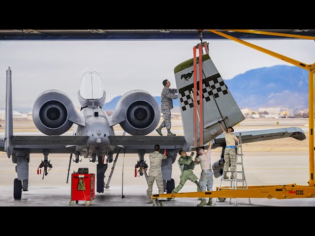 Rebuilding Feared US A-10 Warthog Aircraft Part By Part