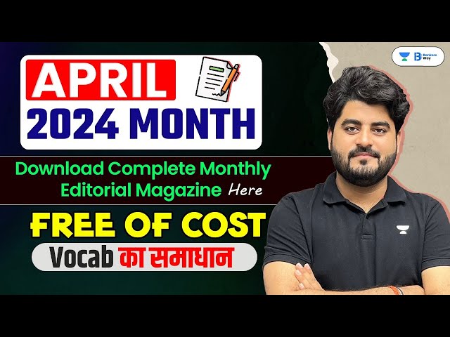 Download April 2024 Month Editorial Magazine Complete PDF | The Hindu Editorial by Vishal sir |