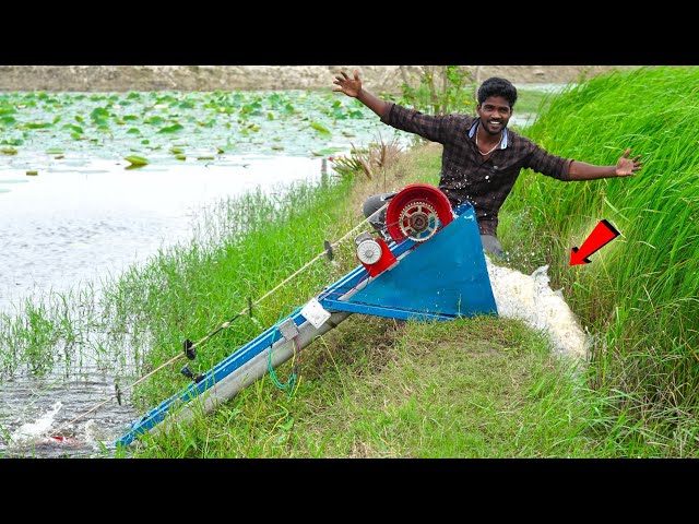 10 mint-ல 1வயல்.! Making Water Pumping Machine | இறைக்காது அள்ளி வீசும்..! | Mr.Village Vaathi