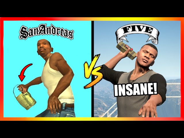 GTA 5 vs. San Andreas | STICKY BOMBS Comparison 💥