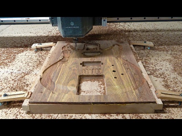 Combining A Headless Electric Guitar With A Traditional Electric Guitar Part 7 Carving The Body