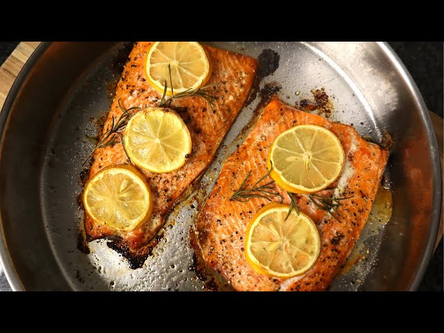 Four Ingredient Salmon Recipe | The Easiest Salmon With Lemon and Rosemary Recipe | Eats With Gasia