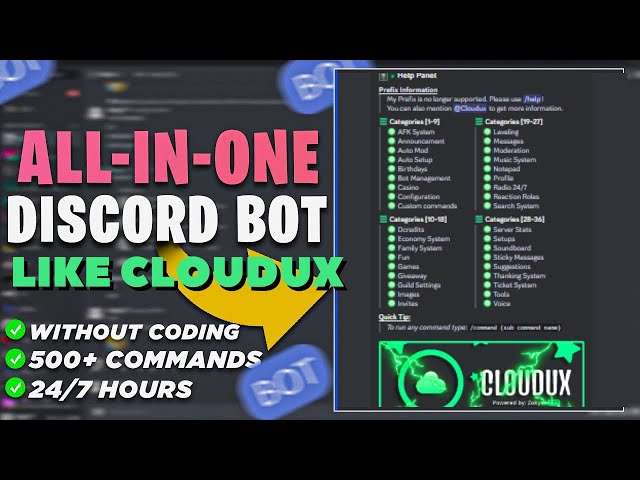 How to make a bot like cloudux without coding