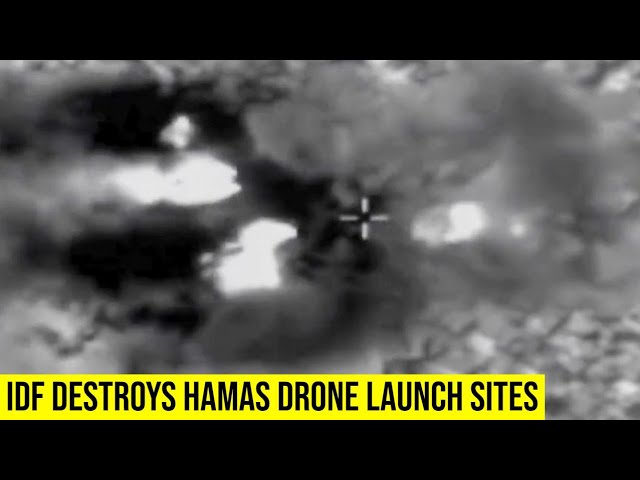 IDF Destroys Hamas drone launch positions on residential roofs.