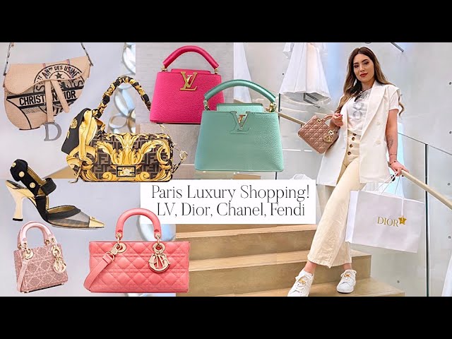 Paris Avenue Montaigne Luxury Shopping 🤩 Louis Vuitton Champs Élysées, Dior Unique Bags, New Fendace