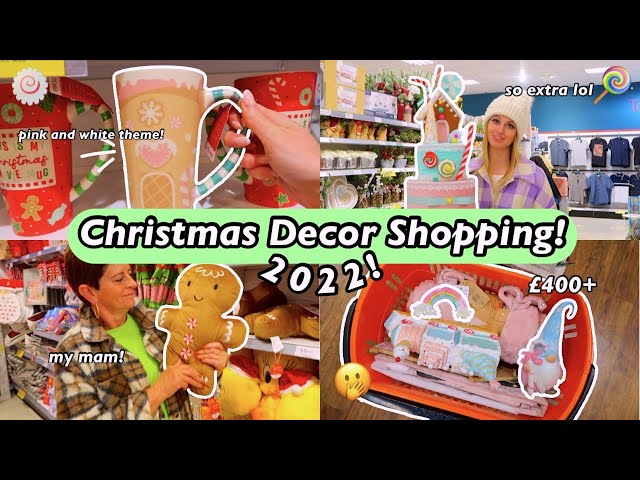 Christmas Decor shop with me for my *FIRST* House 2022!!🎅🏻✨🎀🎄(hilarious + extra!🤣) | Vlogmas Day 2