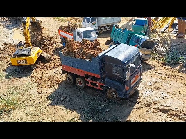 Amazing RC Excavator And Car truck Construction