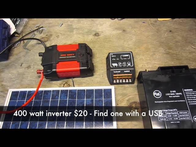$150 Portable Solar Generator Components
