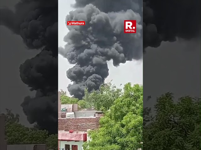 BREAKING: Massive Fire Breaks Out In A Godown In Mathura, Fire Engines Rush To Douse The Fire