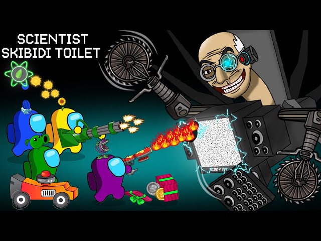 AMONG US vs SCIENTIST SKIBIDI TOILET / peanut among us animation
