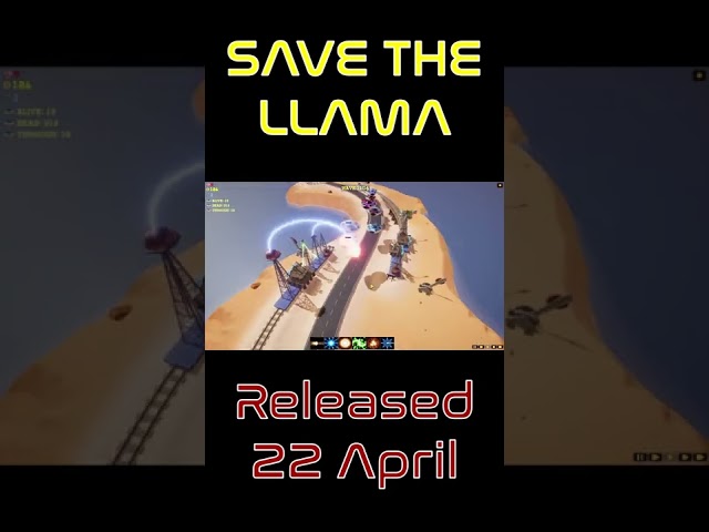 Save the Llama - New Game for Steam, Steam Deck, Linux, macOS & WIndows. Game Advert.
