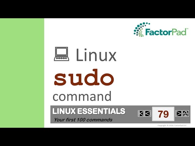 Linux sudo command summary with examples