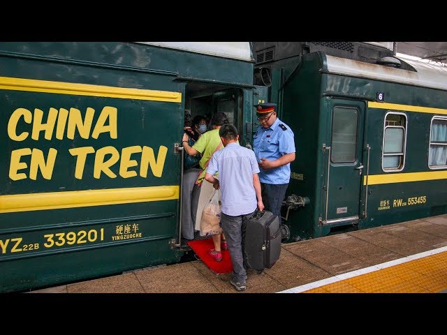 Traveling by the green trains of China