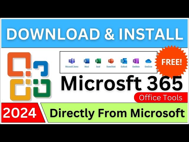Download And Install Microsoft 365 OFFICE Tools Directly From Microsoft Website (Step By Step)-🔥2024