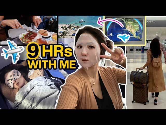 SPEND 9 HRS WITH ME ON THE AIRPLANE | WHAT I DO ON A LONG DISTANCE FLIGHT | CHARIS IN HAWAII PART 1
