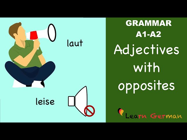 Learn German | German for daily use | 25 Adjectives and their opposites | A1 | A2