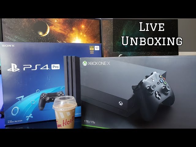 PS4 Pro and XBOX One X Live UNBOXING - Giveaway Result !!!