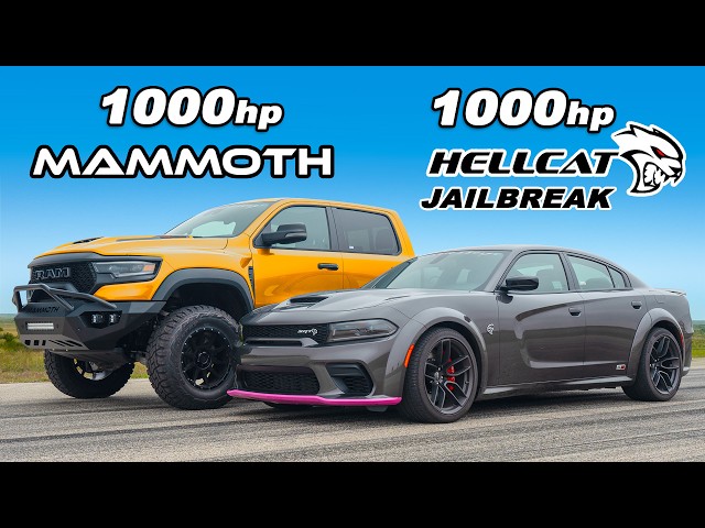 1,000hp Dodge Charger v 1,000hp Dodge RAM: DRAG RACE