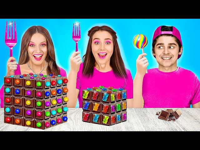 CRAZY COOKING CHALLENGE CITY GIRL VS VILLAGE GIRL || Expensive & Cheap FOOD Battle by 123 GO! Genius
