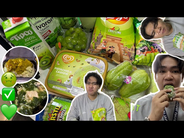 EATING ONLY GREEN FOOD FOR 24 HOURS CHALLENGE