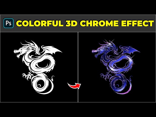 Colorful 3D Chrome Effect to your Vector and Logo + PSD & Preset Color - Photoshop Tutorial