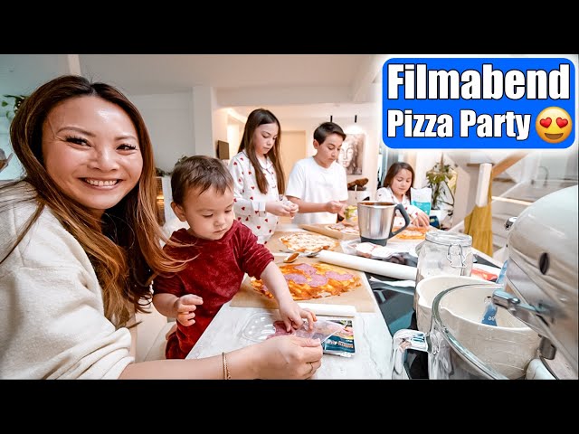 Pizza Party! Pyjama Filmabend & Übernachtung Party Zuhause 😍 mit der ganzen Familie | Mamiseelen