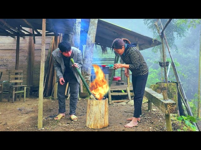 Happy Together Diary: Make a wooden hand mortar. Restore damaged chainsaw