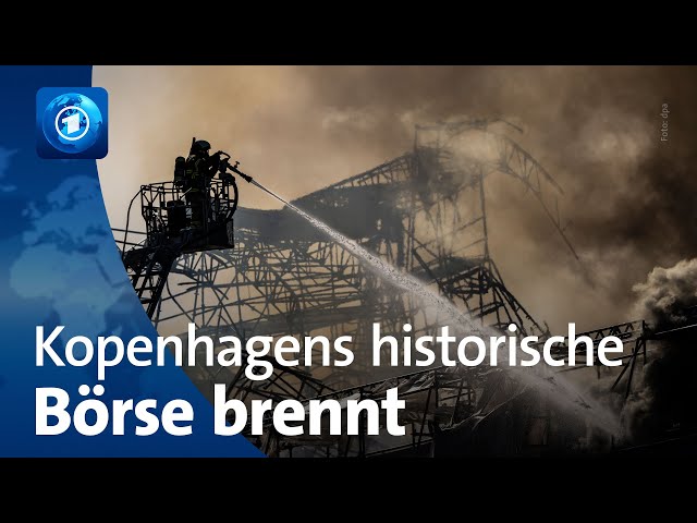 Wahrzeichen in Kopenhagen: Historische Börse in Flammen