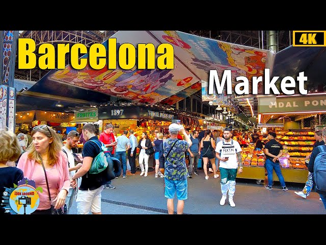 Barcelona - La Boqueria Market, The Most Popular Market In Barcelona, 4k