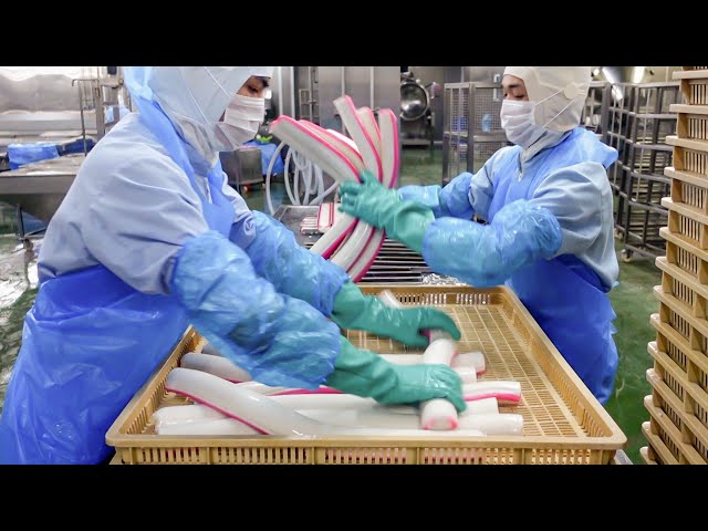 2,000 metric ton produced a year! Amazing fish cake mass production process - Food factory