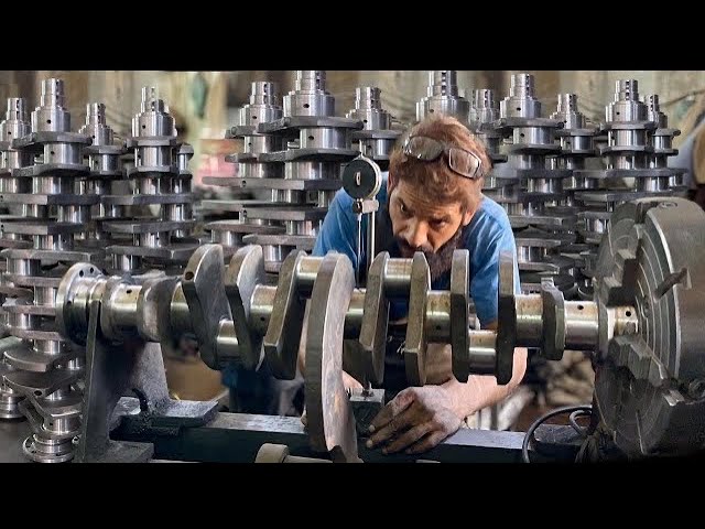Production of Crankshafts in Factory Complete Process || Machining  6 Cylinder Engine Crankshaft