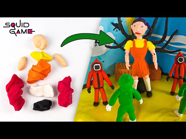 Making Sculpting Squid Game Doll with Polymer Clay | Clay story