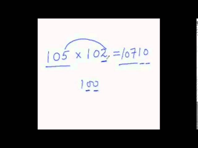 Maths 12 Multiplying Numbers Close to Base 100 (above)
