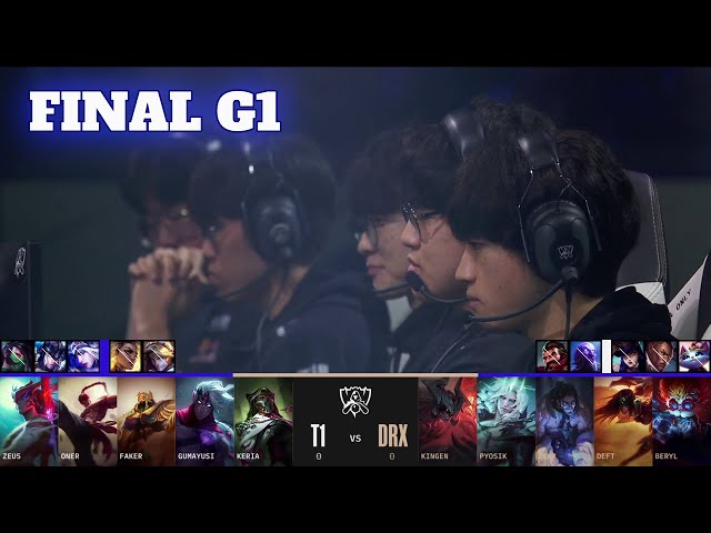 T1 vs DRX - Game 1 | Grand Finals LoL Worlds 2022 | DRX vs T1 - G1 full game
