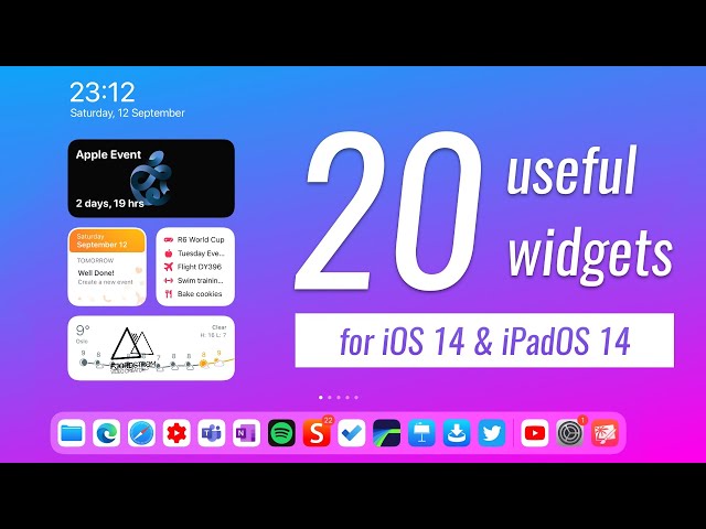 20 USEFUL WIDGETS for iOS 14 and iPadOS 14!