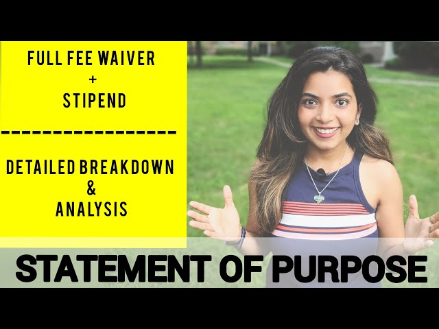 A Perfect Statement Of Purpose (SOP) for graduate schools | Easy Breakdown & Analysis