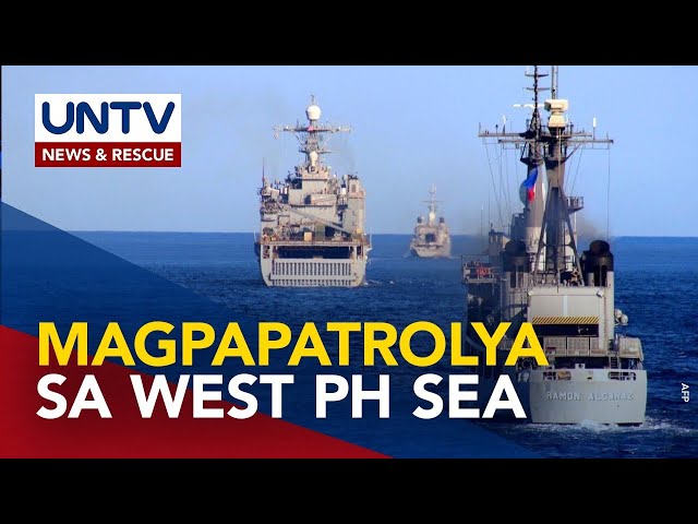 Naval ships na sasabak sa multilateral maritime drills sa Balikatan, tumulak na pa-WPS