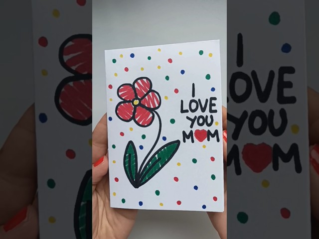 Easy mother's day card. White Paper. Mother's day card making handmade