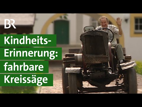 Selbst gebaute fahrbare Kreissäge, DDR Oldtimer Traktor Marke Eigenbau | Unser Land | BR Fernsehen